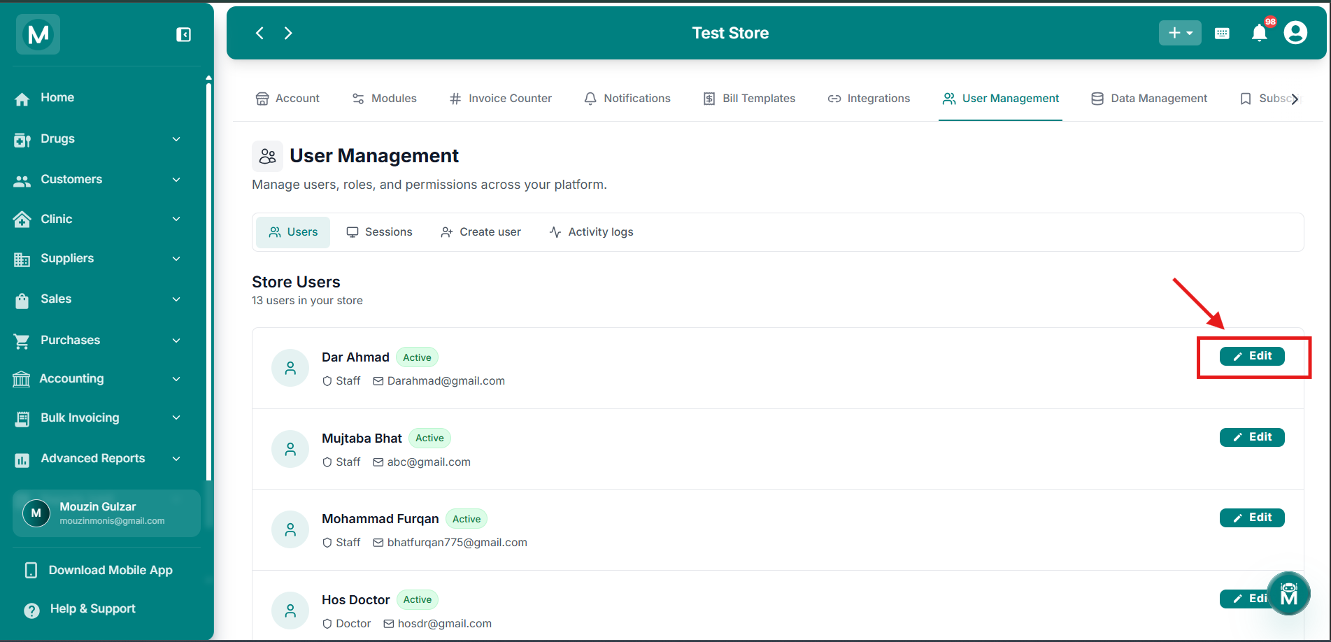 Edit User Form