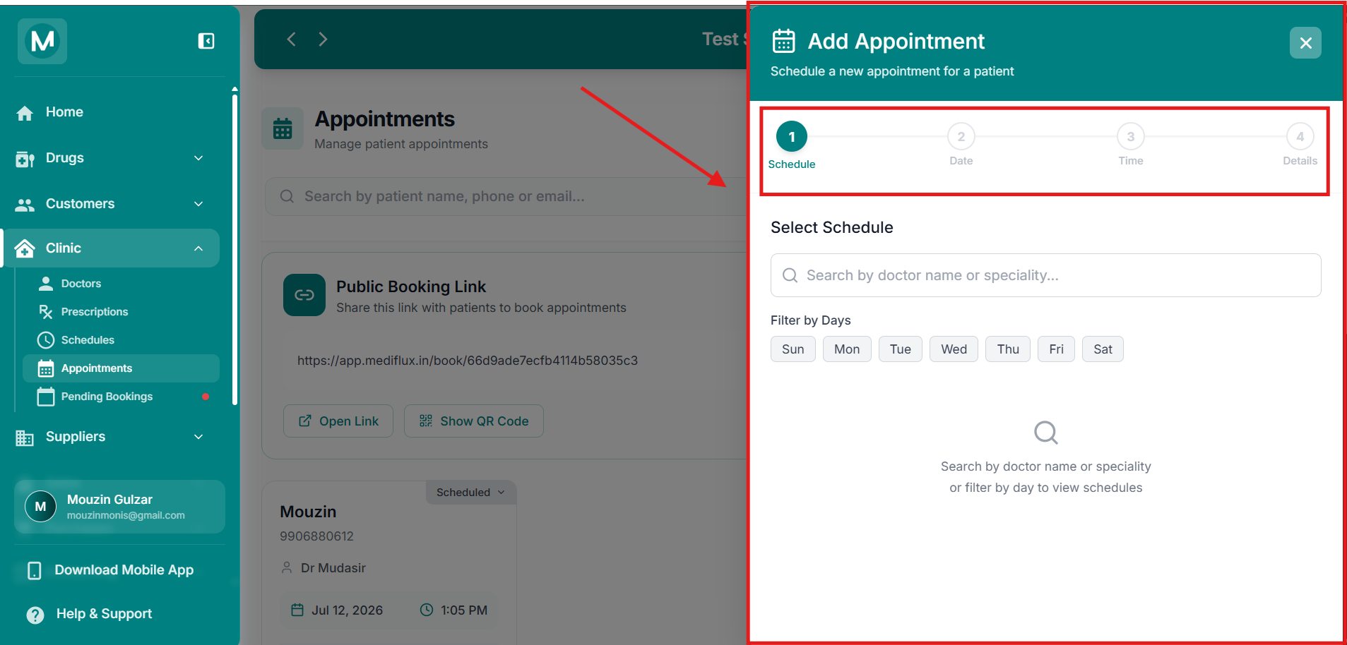 Add Appointment button